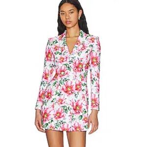 Alice + Olivia Latoya Strong Shoulder Blazer Mini Dress